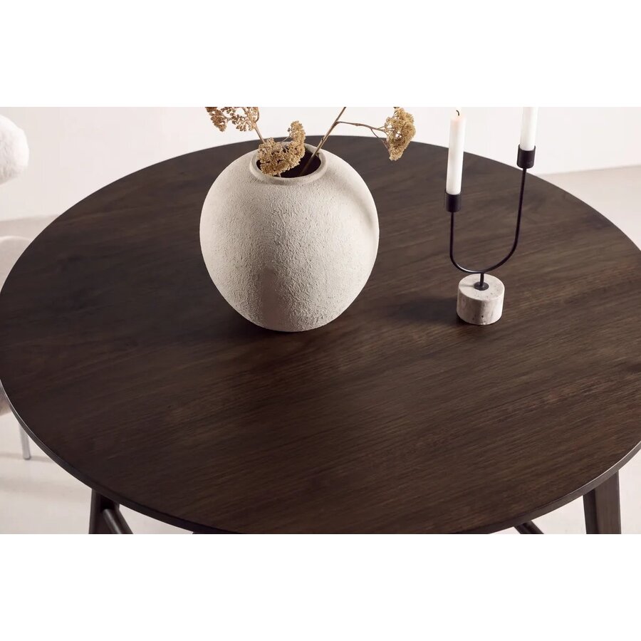 Hjem Interiors Kaseidon Donkerbruin Eettafel Rond Ø100 cm