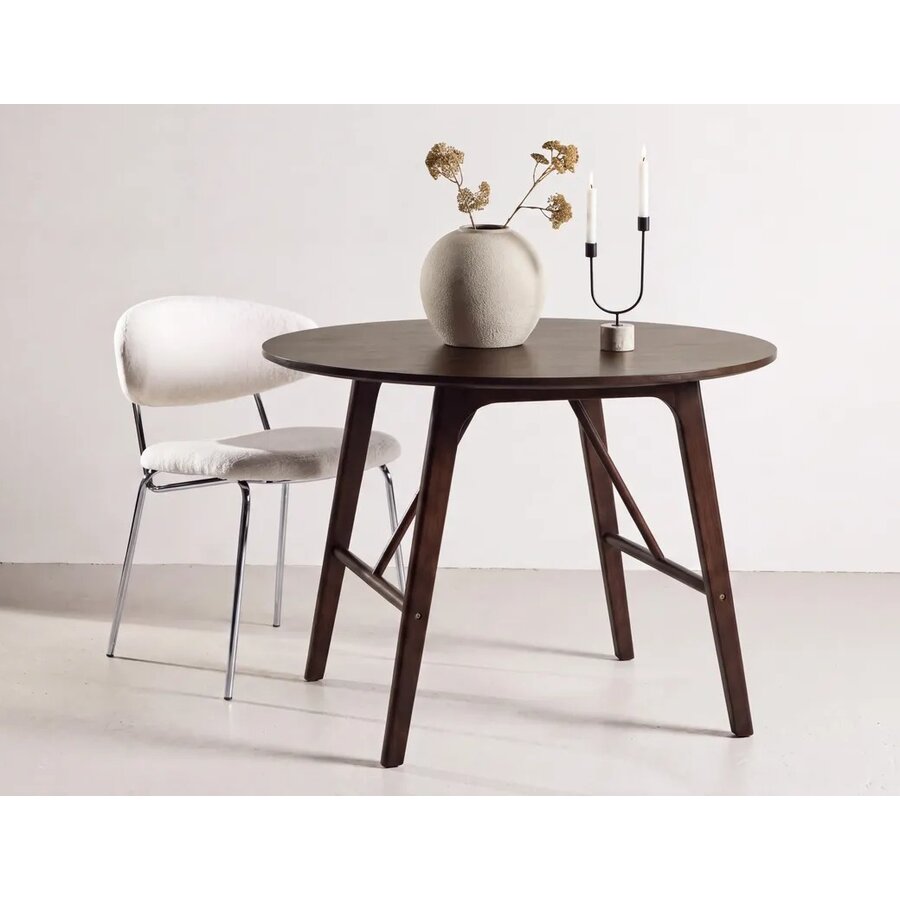 Hjem Interiors Kaseidon Donkerbruin Eettafel Rond Ø100 cm
