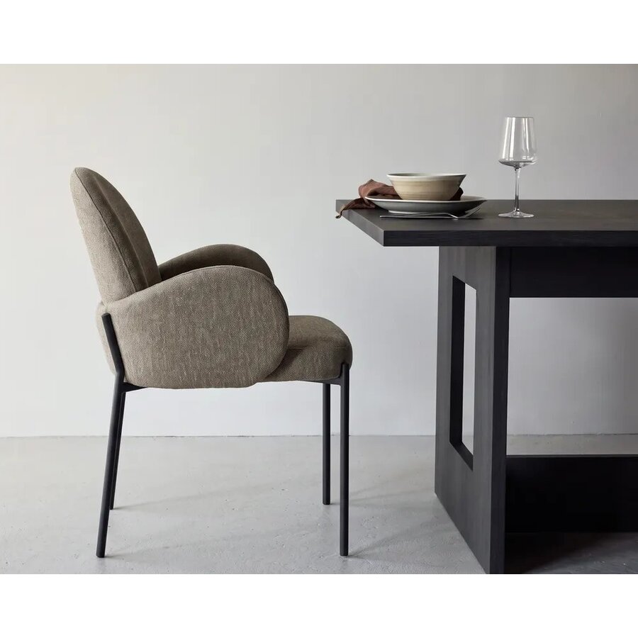 Blom Eetkamerstoel Bruin Linen Hjem Interiors Blom Eetkamerstoel Bruin Linen