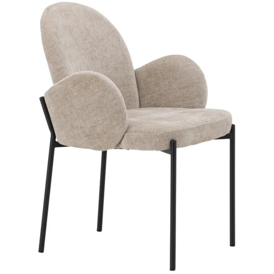Hjem Interiors Blom Eetkamerstoel Beige Linen