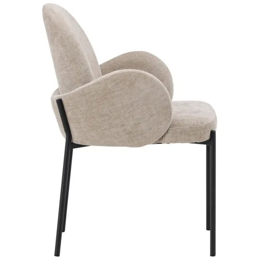 Hjem Interiors Blom Eetkamerstoel Beige Linen