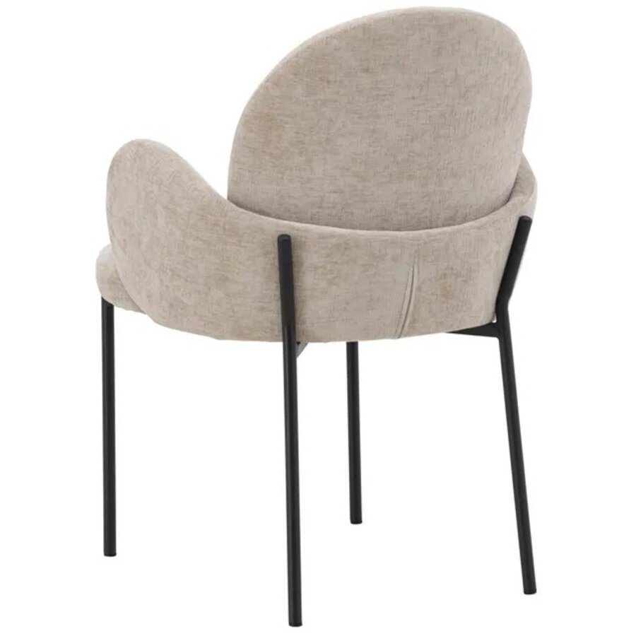 Hjem Interiors Blom Eetkamerstoel Beige Linen