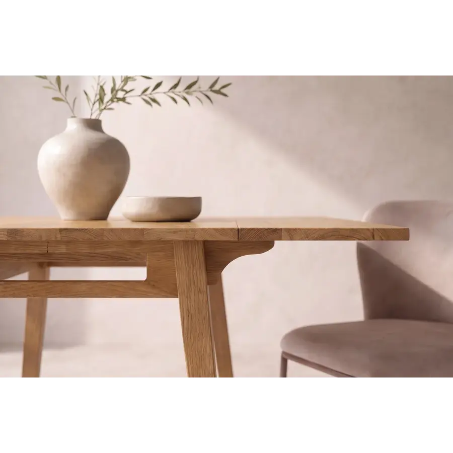 Hjem Interiors Yakidon Eiken Eettafel W60-105 cm Inklapbaar