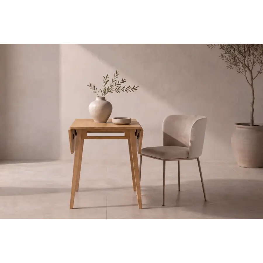 Hjem Interiors Yakidon Eiken Eettafel W60-105 cm Inklapbaar