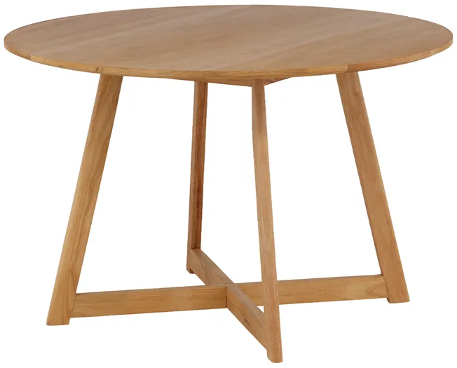 Hjem Interiors Yakidon Eiken Eettafel Rond Ø120 cm Inklapbaar