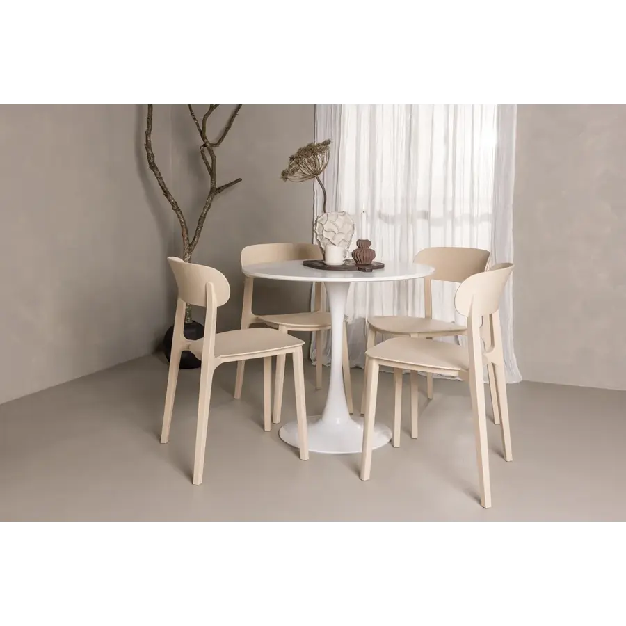 Hamden Witte Eettafel Rond Ø80 cm Hjem Interiors Hamden Witte Eettafel Rond Ø80 cm