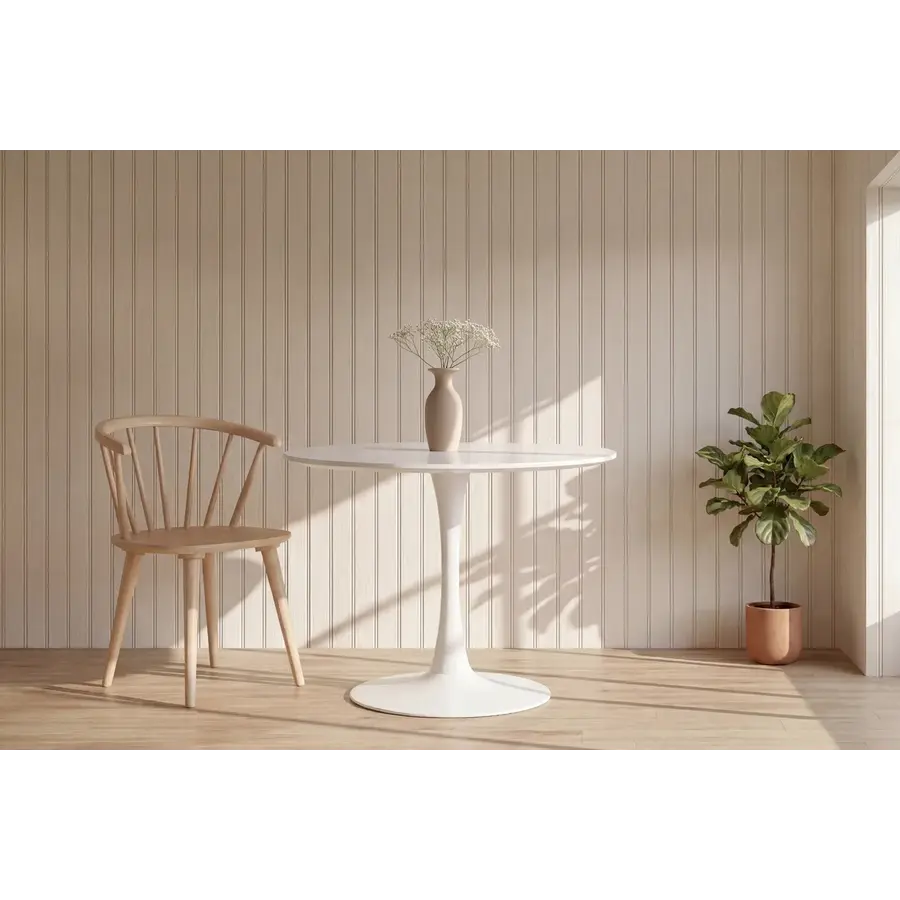Hamden Witte Eettafel Rond Ø110 cm Hjem Interiors Hamden Witte Eettafel Rond Ø110 cm