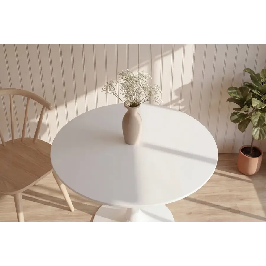 Hamden Witte Eettafel Rond Ø110 cm Hjem Interiors Hamden Witte Eettafel Rond Ø110 cm