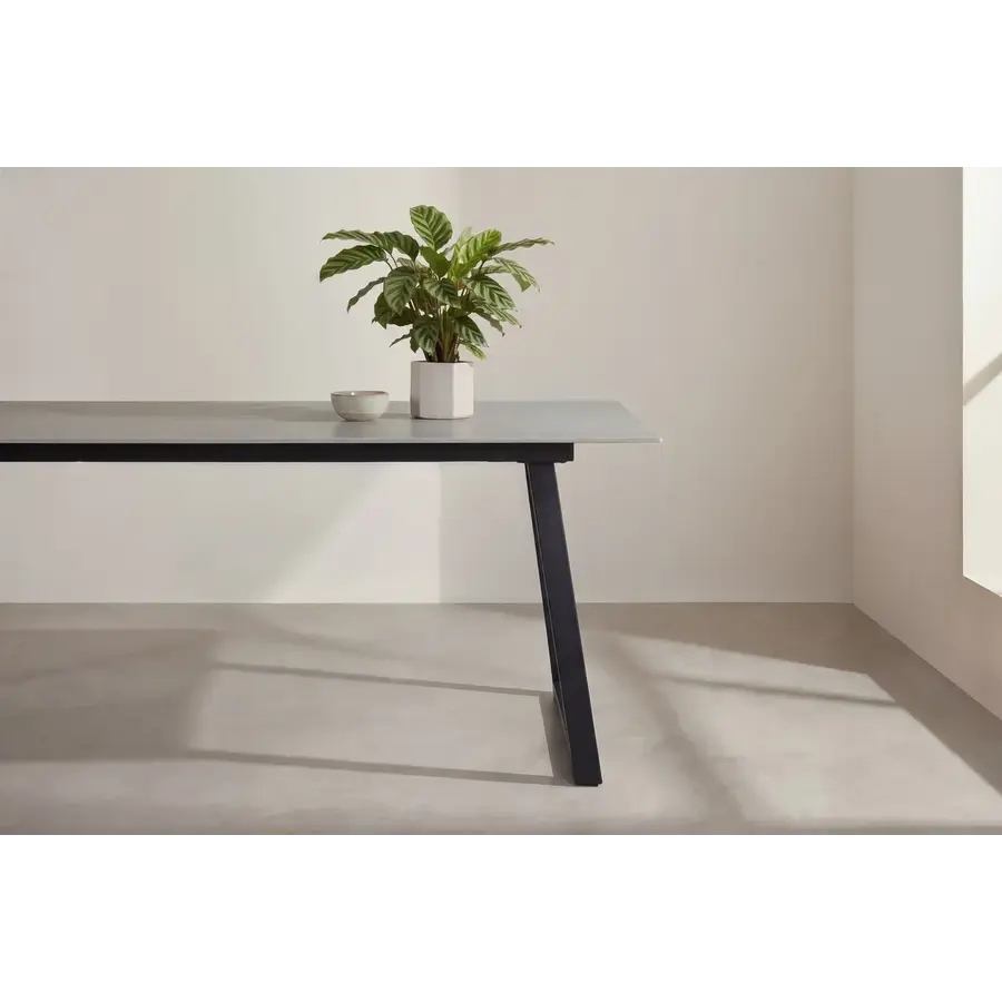 Hjem Interiors Estelle 200 cm Eettafel Grijs Marmerlook