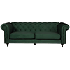 Chesterfield Velvet 3-Zits Bank Bosgroen