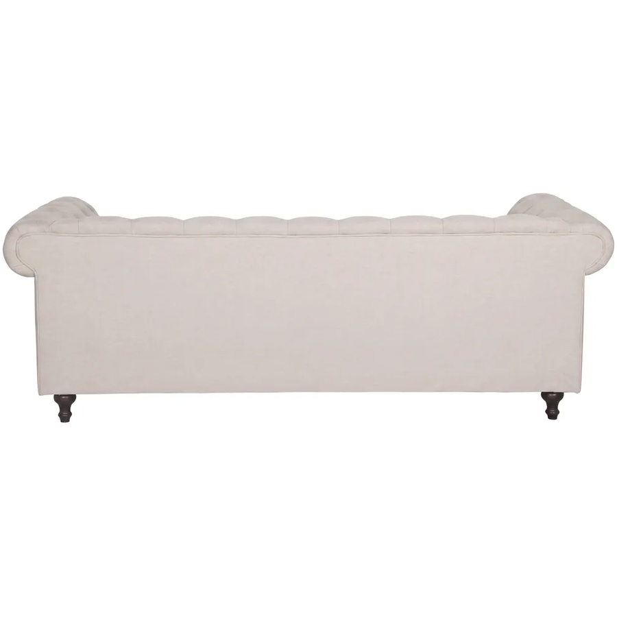 Hjem Interiors Chesterfield Velvet 3-Zits Bank Beige