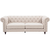 Chesterfield Velvet 3-Zits Bank Beige