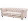 Chesterfield Velvet 3-Zits Bank Beige
