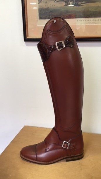 P528-9.5 Petrie Polo Rome cognac calf leather in UK 9.5 55-48 custom ...