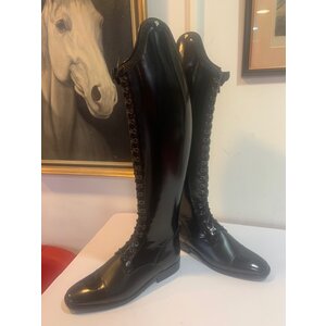 Petrie Boots D009-6.5 Petrie Florence laced ridingboot with a zipper black patent leather UK 6.5 48-40-36