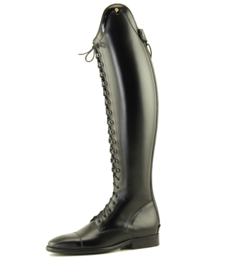 Petrie Boots Petrie Full Laced up boot  Rimini with zipper at the back  with patent leather stroke in blauw, brown and blue