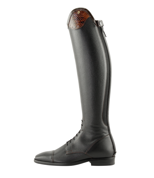 Petrie Luca black or brown Laced Ridingboot with and top-cuff honeycomb