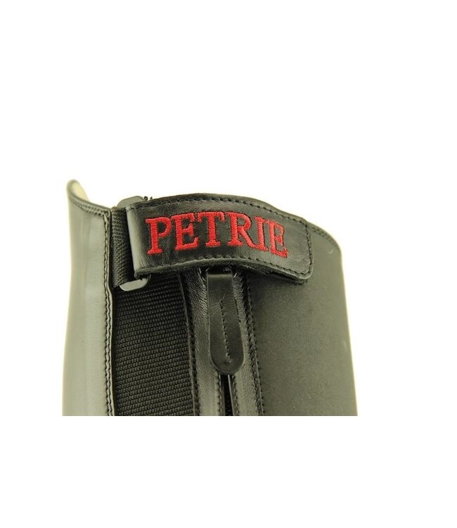 Petrie Boots Petrie Firenze is a lace-up jumping boot with a rear zipper down the calf and a protective edging