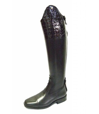 Petrie Jumping Boots (laced) 25% discount J311-4.0 Petrie Coventry black with a black croco hunting top UK size 4.0 46-32