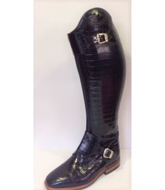 P307-3.5 Petrie Polo Rome black croco print UK 3.5 45-38.5-35 made to measure