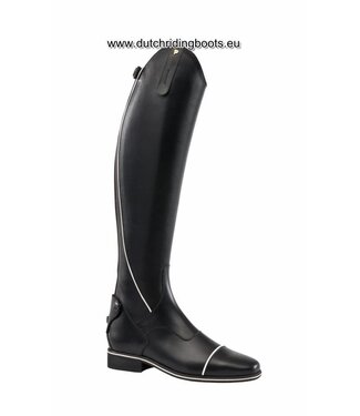 Petrie Zipper Boots (at the back) 25% discount Z543-5.5 Petrie Sportive in black calf leather with white contrast stitching in size 5.5 41-37-34
