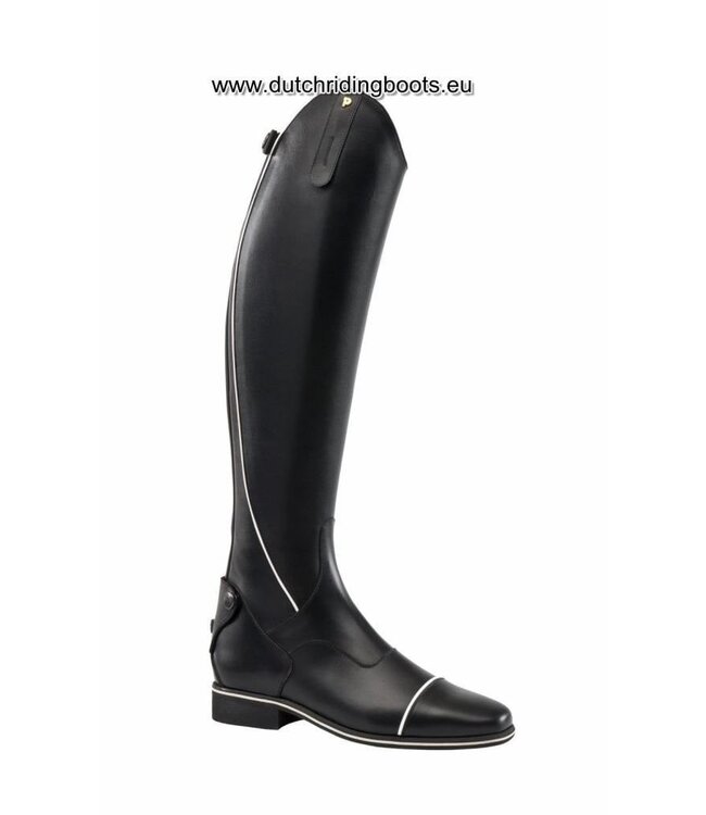 Petrie Zipper Boots (at the back) 25% discount Z543-5.5 Petrie Sportive in black calf leather with white contrast stitching in size 5.5 41-37-34
