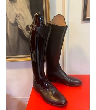 Petrie Rijlaarzen P012-6.5  Petrie Superior black  + patent leather shaft UK 6.5 44-36-33.5