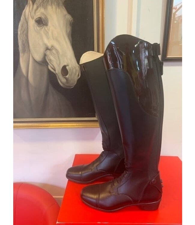 Petrie Boots J014-39 Petrie Trento black  Ridingboot with and top-cuff honeycomb  EU39 49-36L
