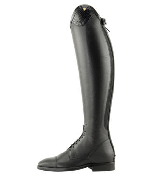 Petrie Boots J001-43  Petrie Luca black Laced Ridingboot with and top-cuff honeycomb  43 -49-37