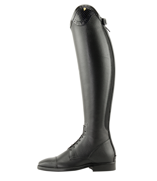 Petrie Boots J001-43  Petrie Luca black Laced Ridingboot with and top-cuff honeycomb  43 -49-37