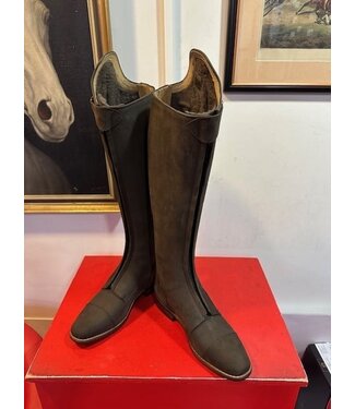 P017-7.0 Petrie Athene Polo brown nubuck leather with lamswool lining UK 7.0 47-L39.5-R40.5