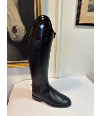 Petrie Boots D721-4.0  Petrie Olympic Dressage with cuff teardrop  black UK size  4.0 42-L36.5-R35.5