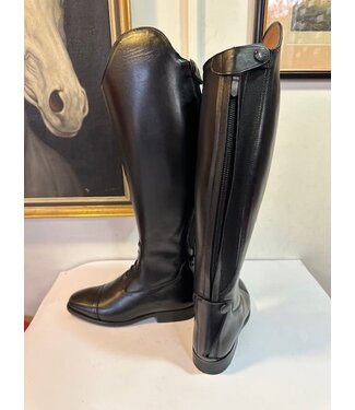 J718-6.0 Aberdeen laced riding boot with elastic section  black UK 6.0 m45-43.5-41 custom