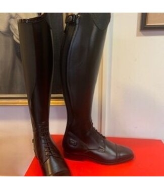 Van Huet Rijlaarzen J749-39 Petrie Riva black Laced Ridingboot with and top-cuff "stardust" size 39 47-40