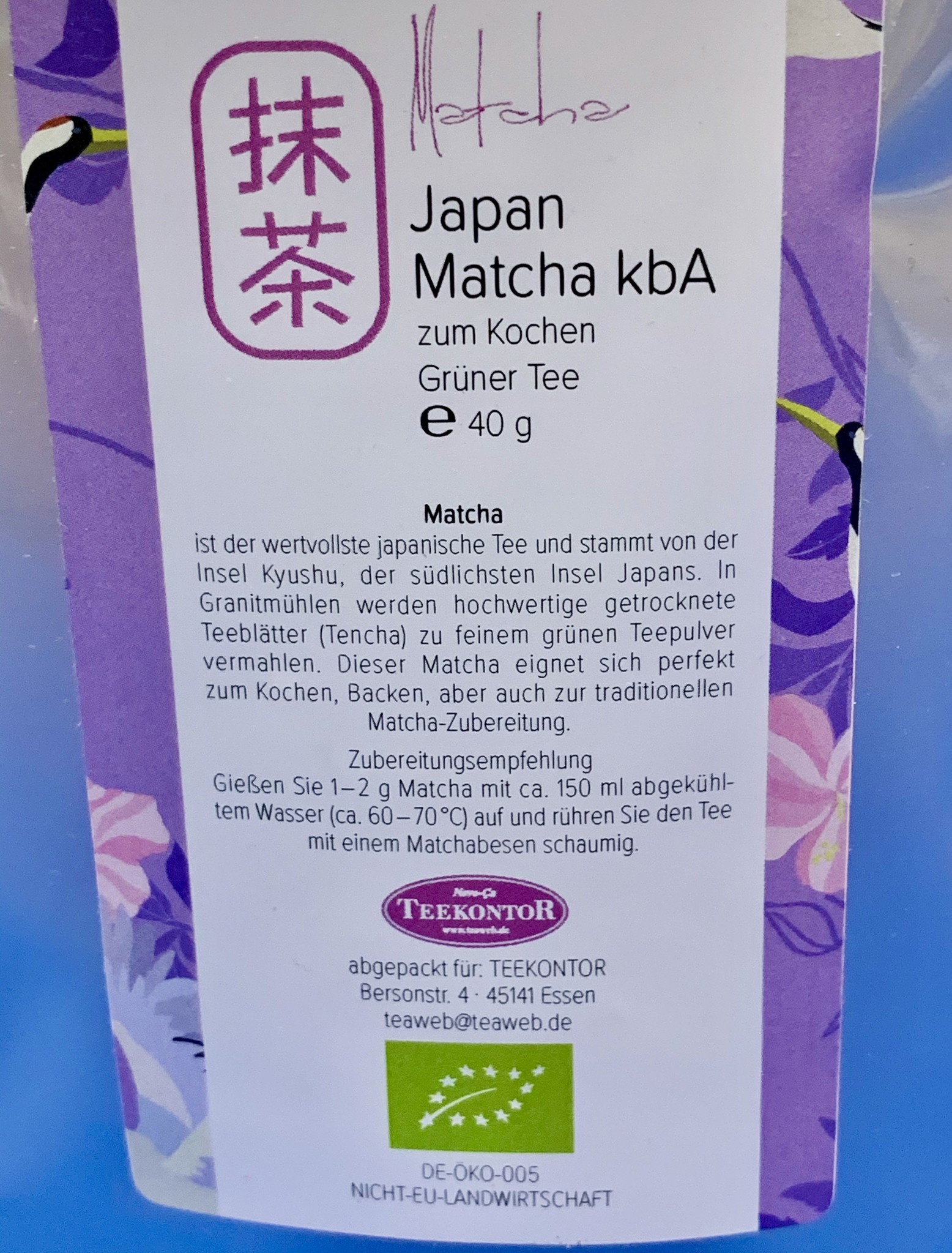 Japan Matcha kbA. zum Kochen