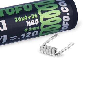 WOTOFO Wotofo Quad Core Fused Clapton Prebuilt Wire 0,12 Ohm 10er Pack Fertigwickelung