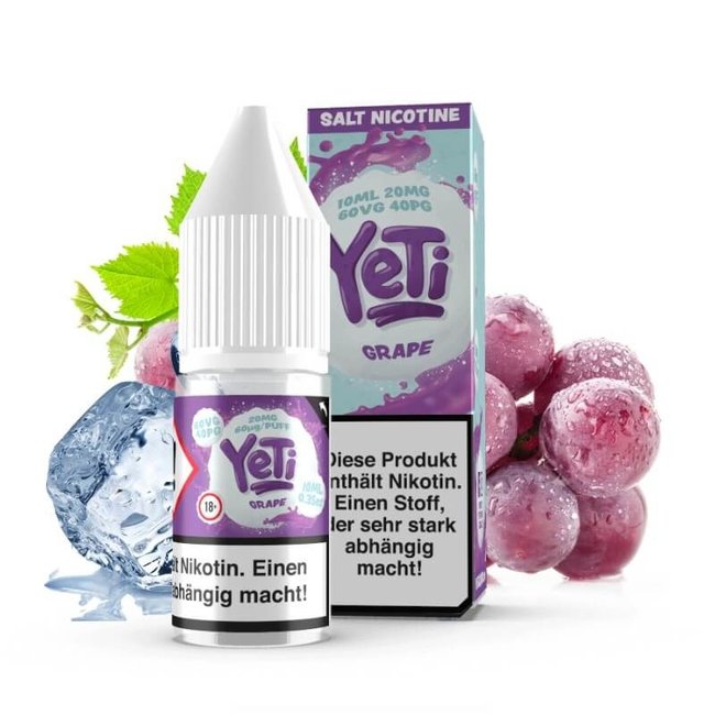 YETI Yeti Nikotinsalz - Grape 20mg oder 10mg/mlSalt Nic E-Liquid