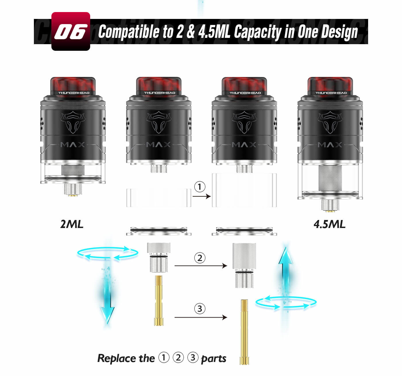 THC Tauren Max RDTA 4.5ml