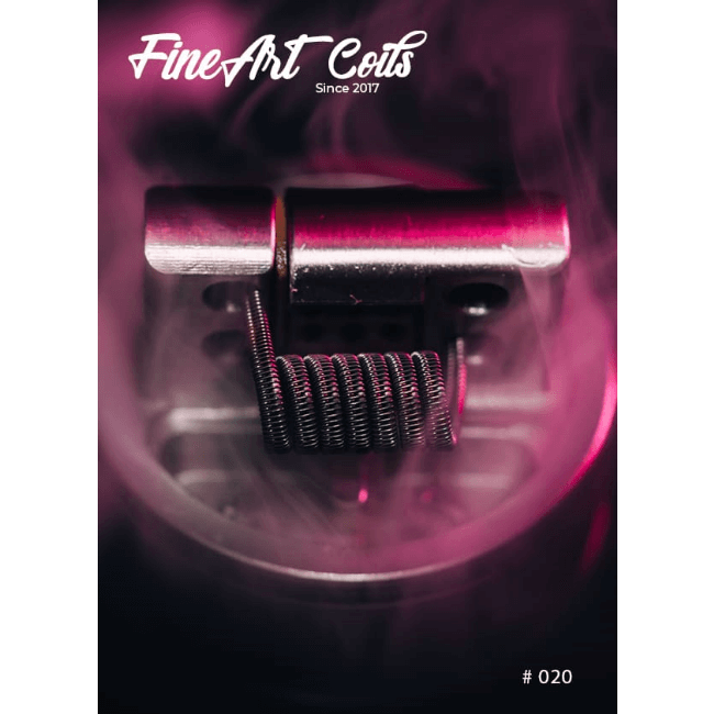 FineArt Coils FineArt Coils - Handmade #020 Half Staggered Fused Clapton 2 Stück