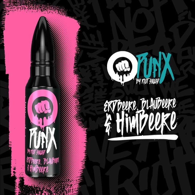 RIOT LABS LIQUIDS PUNX by Riot Squad - Erdbeere, Blaubeere & Himbeere - 15ml Aroma (Longfill)