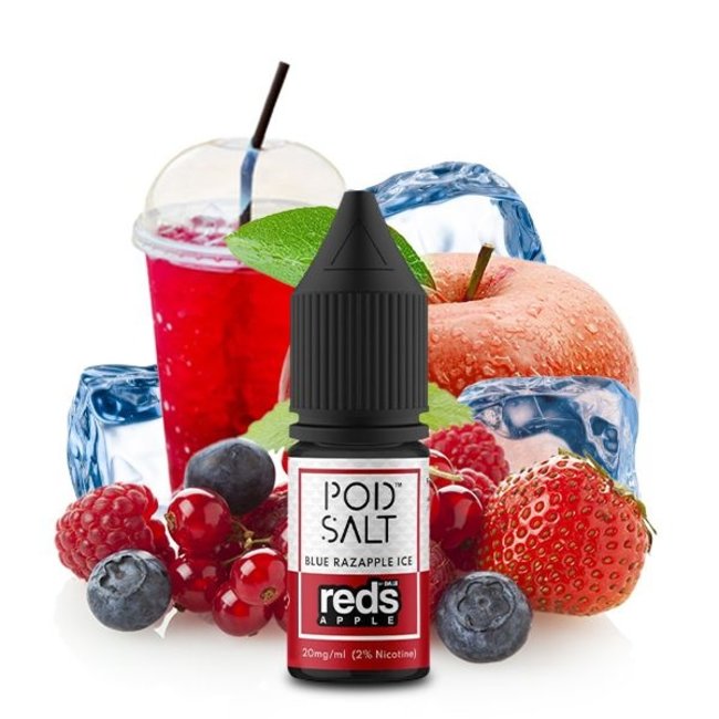 POD SALT POD SALT FUSION Reds Apple Blue Razapple Ice Nikotinsalz Liquid 10 ml