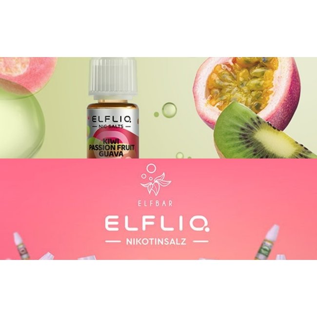 Elfbar ELFBAR ELFLIQ Kiwi Passion Fruit Guava Nic Salts - 10ml 10mg/ml oder 20mg/ml