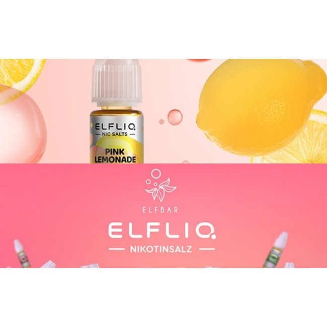 Elf Bar ELFBAR ELFLIQ Pink Lemonade Nic Salts - 10ml