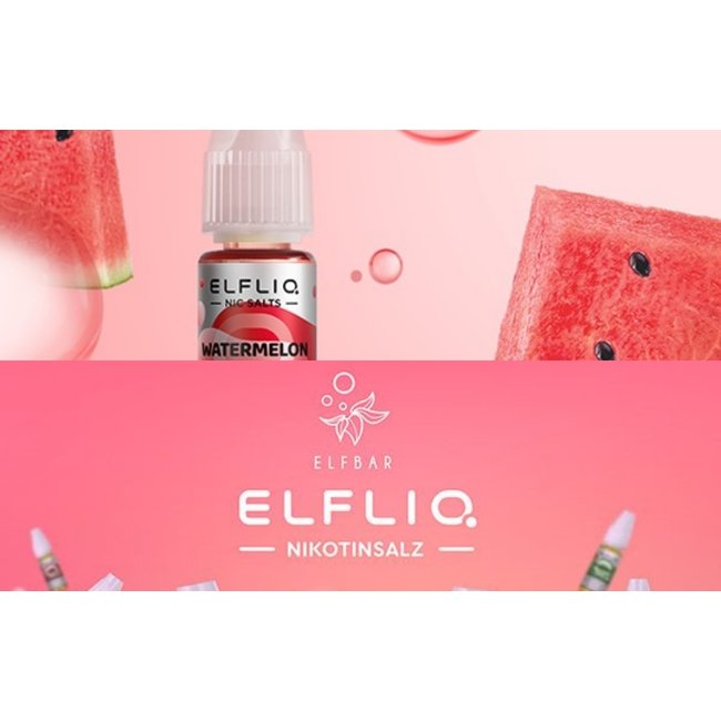 Elfbar ELFBAR ELFLIQ Watermelon Nic Salts - 10ml 10mg/ml oder 20mg/ml