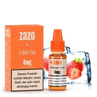 ZAZO 10 ml E-Zigaretten Liquid von ZAZO Classics-Erdbeere Cool
