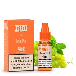 ZAZO 10 ml E-Zigaretten Liquid von ZAZO Classics-Grape Mint