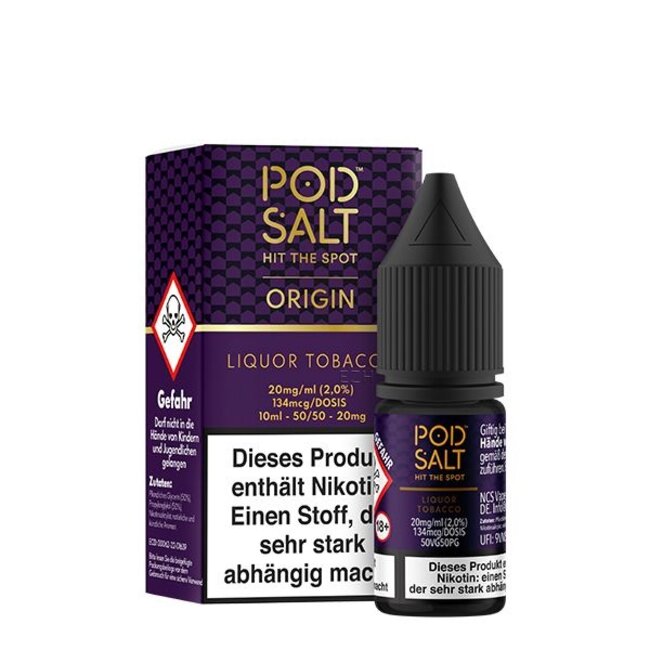 POD SALT POD SALT Origin Liqour Tobacco Nikotinsalz Liquid 10ml