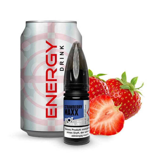RIOT LABS LIQUIDS RIOT SQUAD BAR EDITION Strawberry Energy Nikotinsalz Liquid 10 ml