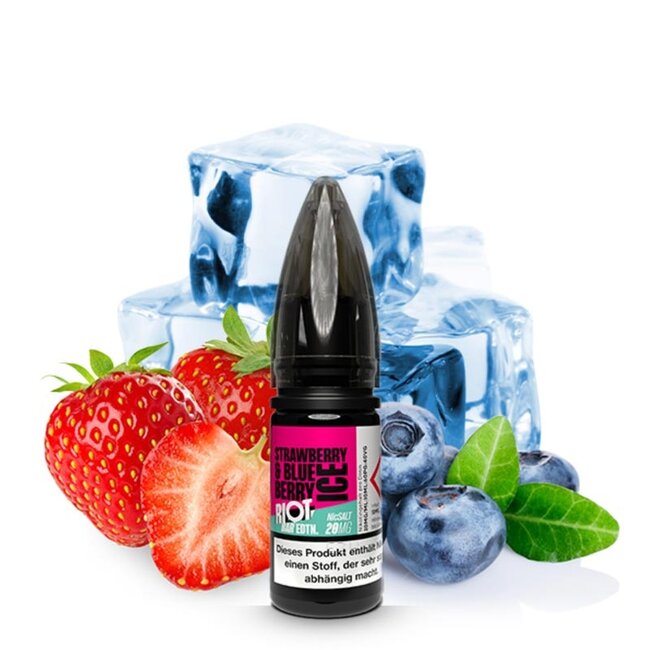 RIOT LABS LIQUIDS RIOT SQUAD BAR EDITION Strawberry Blueberry Ice Nikotinsalz Liquid 10 ml