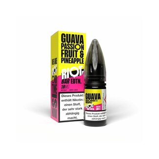 RIOT LABS LIQUIDS RIOT SQUAD  Guave, Passionsfrucht und Ananas Nikotinsalz Liquid 10 ml